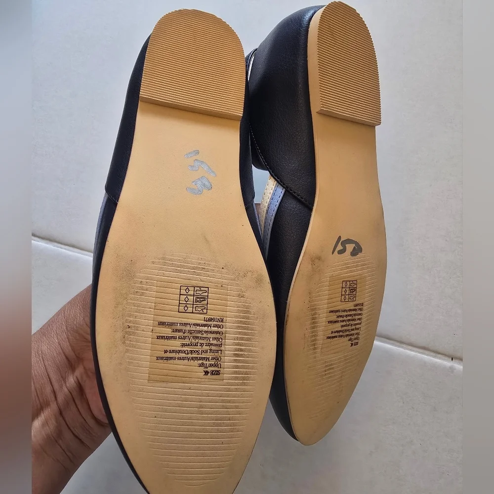 Janie And Jack Bow Strap Ballet Flat In Merchant Marine Color Size 4k